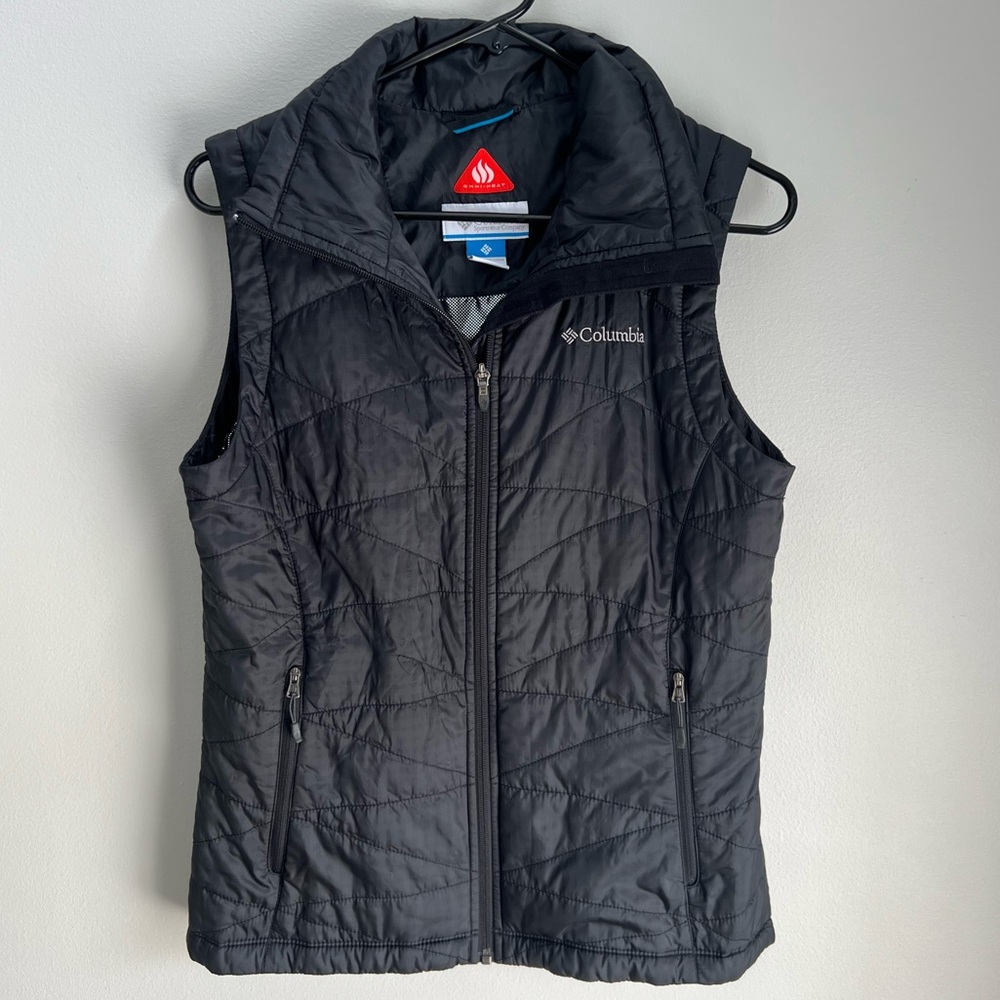 COLUMBIA SPORTSWEAR Women’s Black Quilted Outerwear Vest with Omniheat Size M